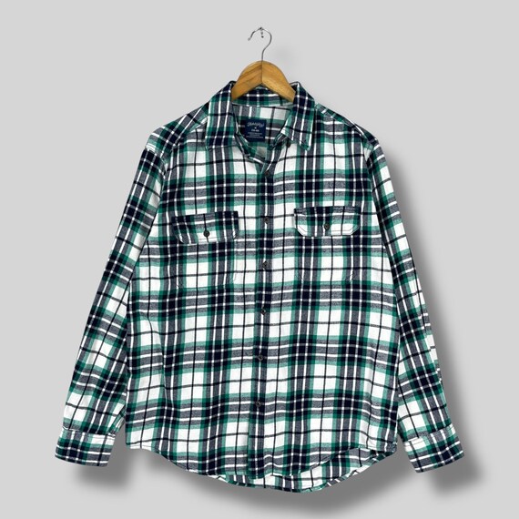 Chemise Habillée Homme Antigua - Michigan State - Verte à Carreaux - Manches Longues - Taille M