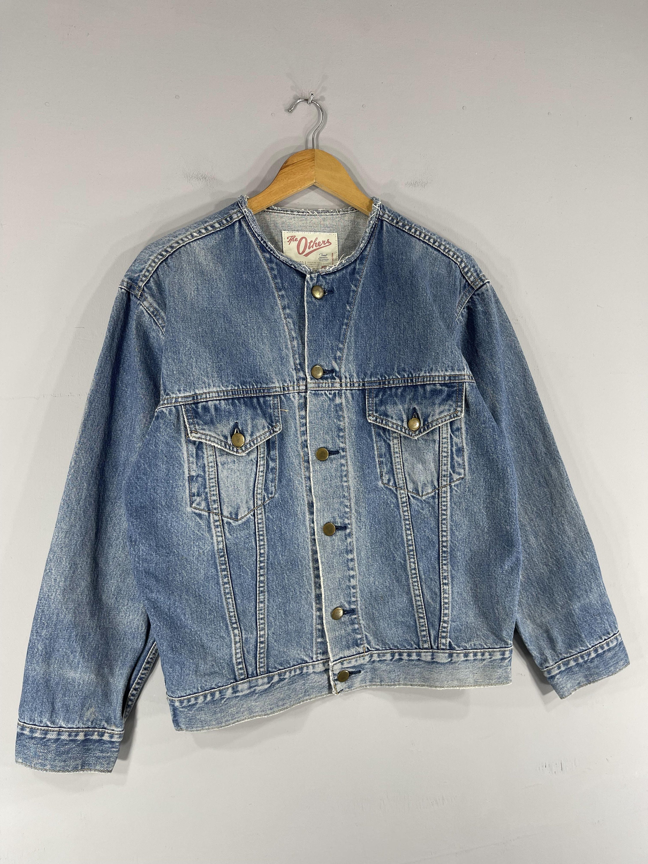Vintage 90s Denim Jeans Jacket Medium Distressed Denim Denim - Etsy