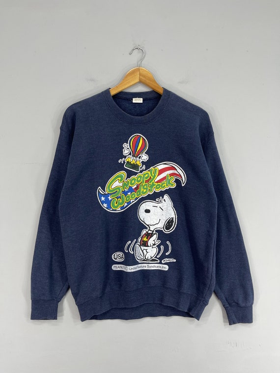 SNOOPY Peanuts Cartoon Crewneck Sweatshirt Medium 