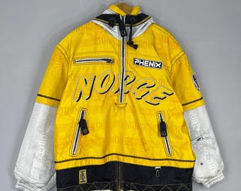 Vintage PHENIX Norway Alpine Ski Team Anorak Jacket Medium 1990s