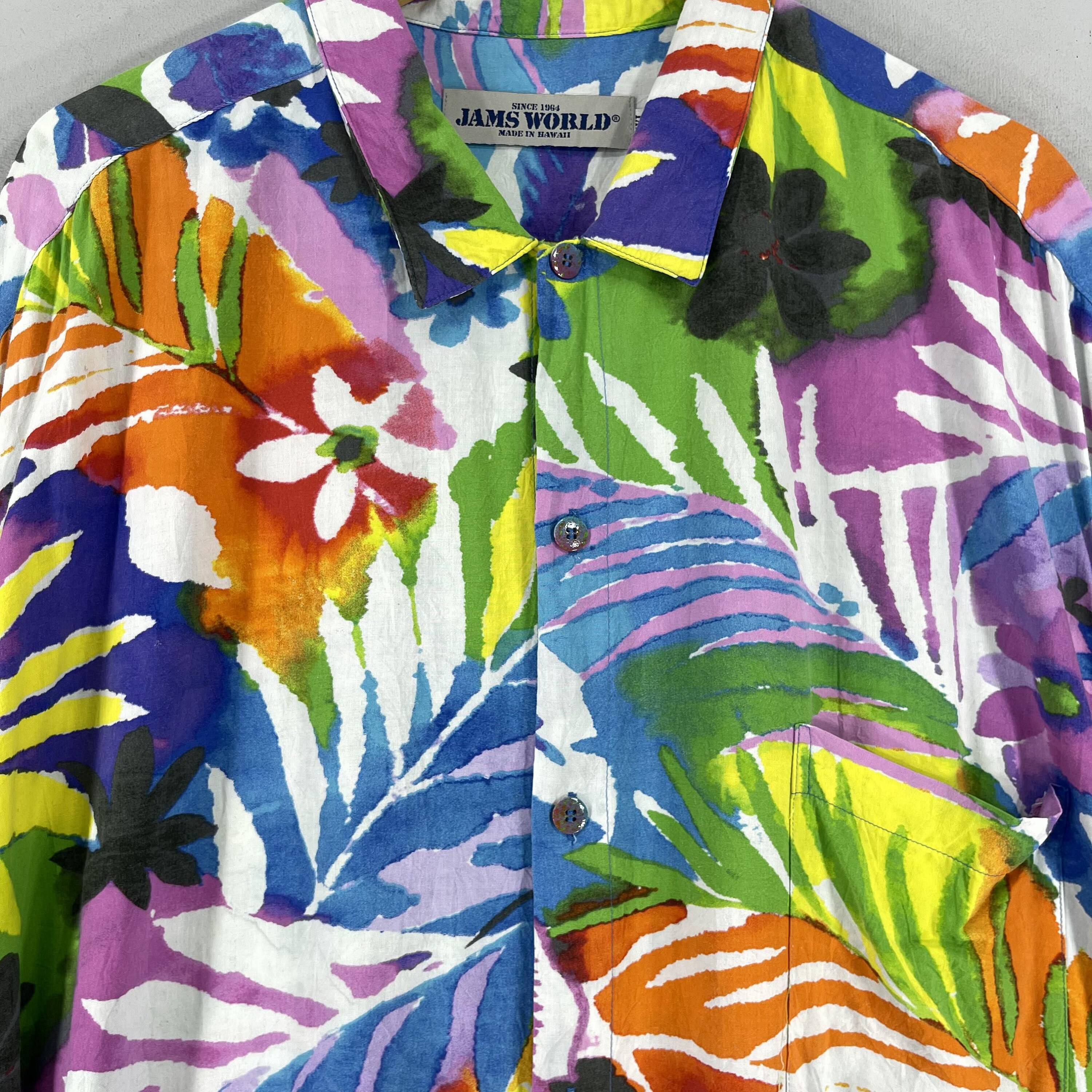 JAMS WORLD Hawaii Rayon Shirt Oversized Vintage 90's