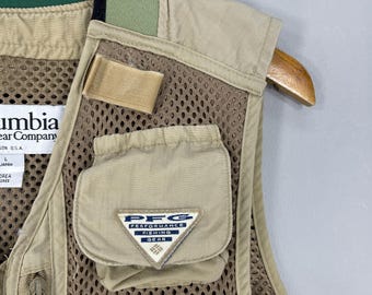 COLUMBIA PFG Fishing Vest Jacket Men's Medium Vintage 90's - Mesh