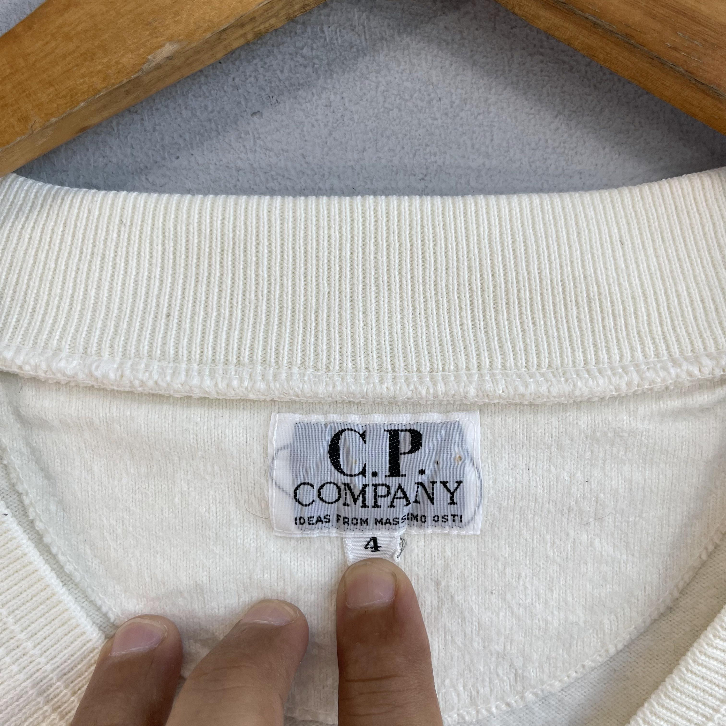 Vintage 90's CP COMPANY Vneck Sweater Medium Cp Company Spell Out
