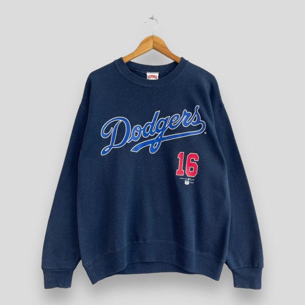 Vintage 90's Los Angeles Dodgers Sweatshirt Crewneck Medium Nutmeg Mlb Baseball Team Sportwear Hideo Nomo La Dodgers Blue Sweater Size M