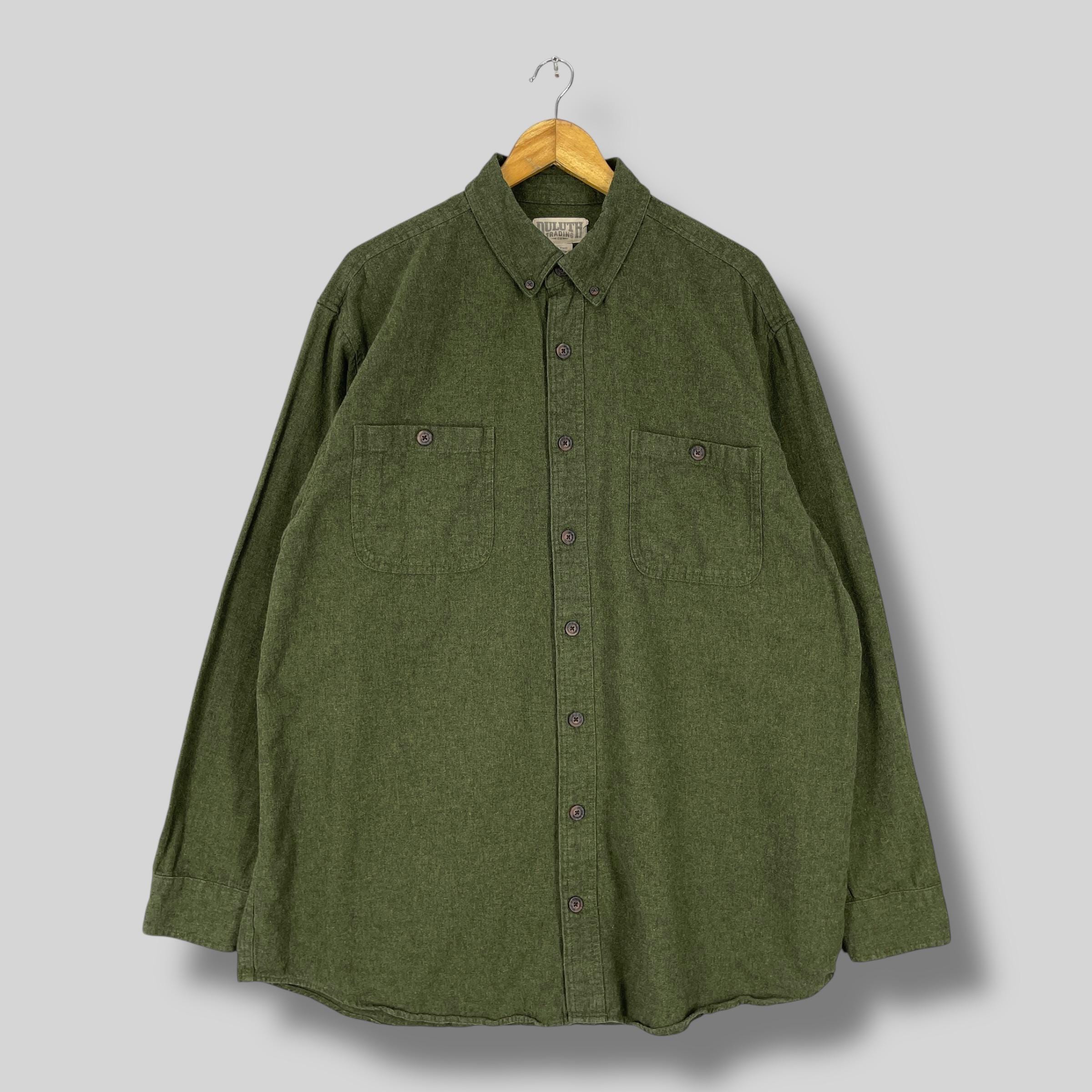 Duluth Trading Co Free Swingin camicia di flanella uomo XL vestibilità