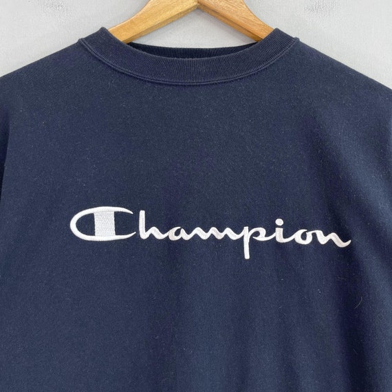 CHAMPION Crop Top Sweater Medium Vintage 1990s Ch… - image 2