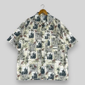 Vintage OCEAN PACIFIC Hawaii Floral Shirt Large 1990s Hawaiian Aloha Tropical Island Beach Surfing Sunwear Buttondown Party Shirt Size L
