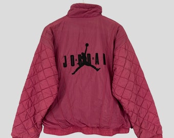 Vintage 1990s NIKE Swoosh Heavy Jacket Large Nike Air Jordan Sportswear Winter Cold Weather Jacket Nike Sport Burgundy Puffer Coat Size L