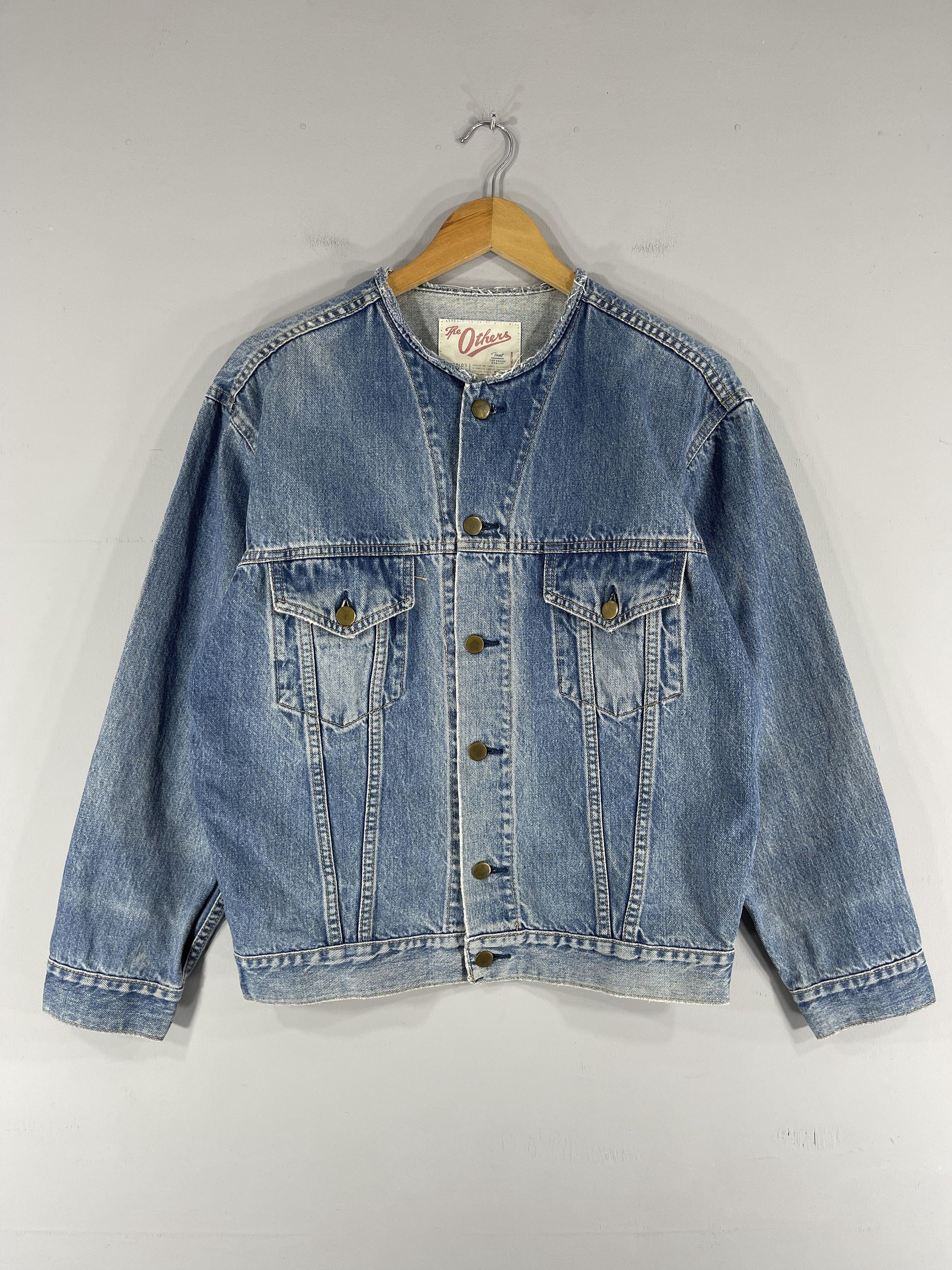 Vintage 90s Denim Jeans Jacket Medium Distressed Denim Denim - Etsy
