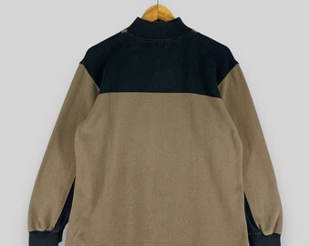 Vintage 90's SPALDING Half Zipper Sweater Medium Spalding Big Logo