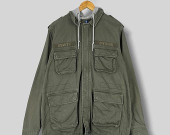 Vintage Y2K Japanese Brand Divided Field Jacket Large Military