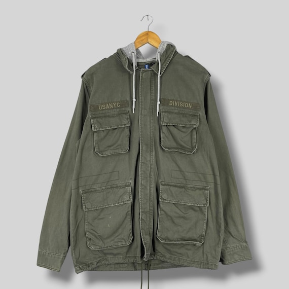 Vintage Y2K Japanese Brand Divided Field Jacket Large Military