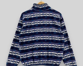 Vintage 1990s LL BEAN Multicolor Fleece Jacket Small Ll Bean Usa