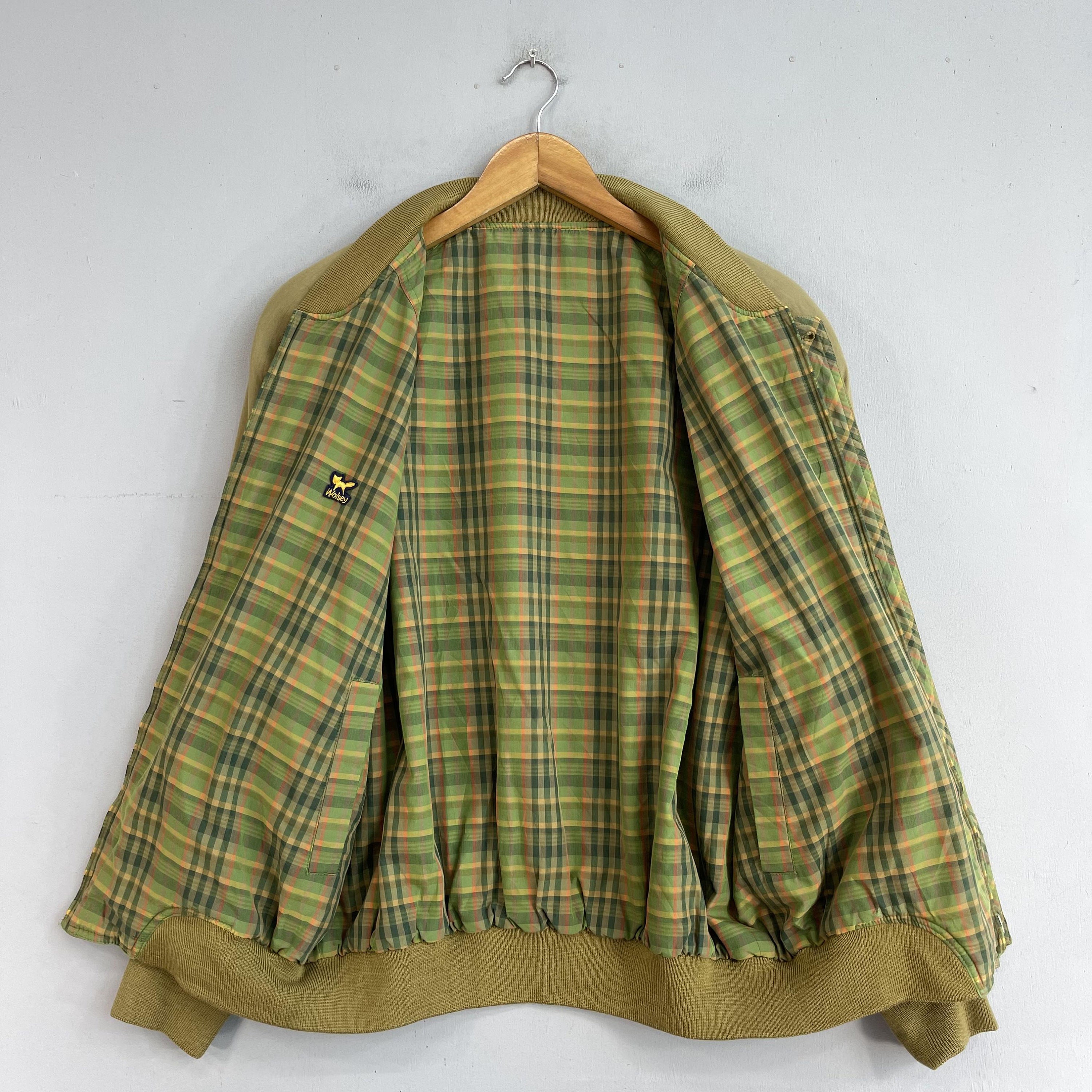 Vintage WOLSEY Harrington Jacket Large 1990s Wolsey Plaid Vintage WOLSEY Harrington Jacket Large 1990s Wolsey Plaid