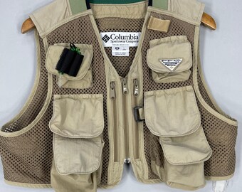 COLUMBIA PFG Fishing Vest Jacket Men's Medium Vintage 90's - Mesh