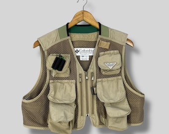 COLUMBIA PFG Fishing Vest Jacket Men's Medium Vintage 90's - Mesh
