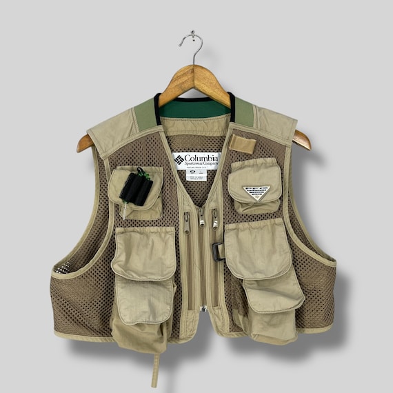 COLUMBIA PFG Fishing Vest Jacket Men's Medium Vintage 90's - Mesh