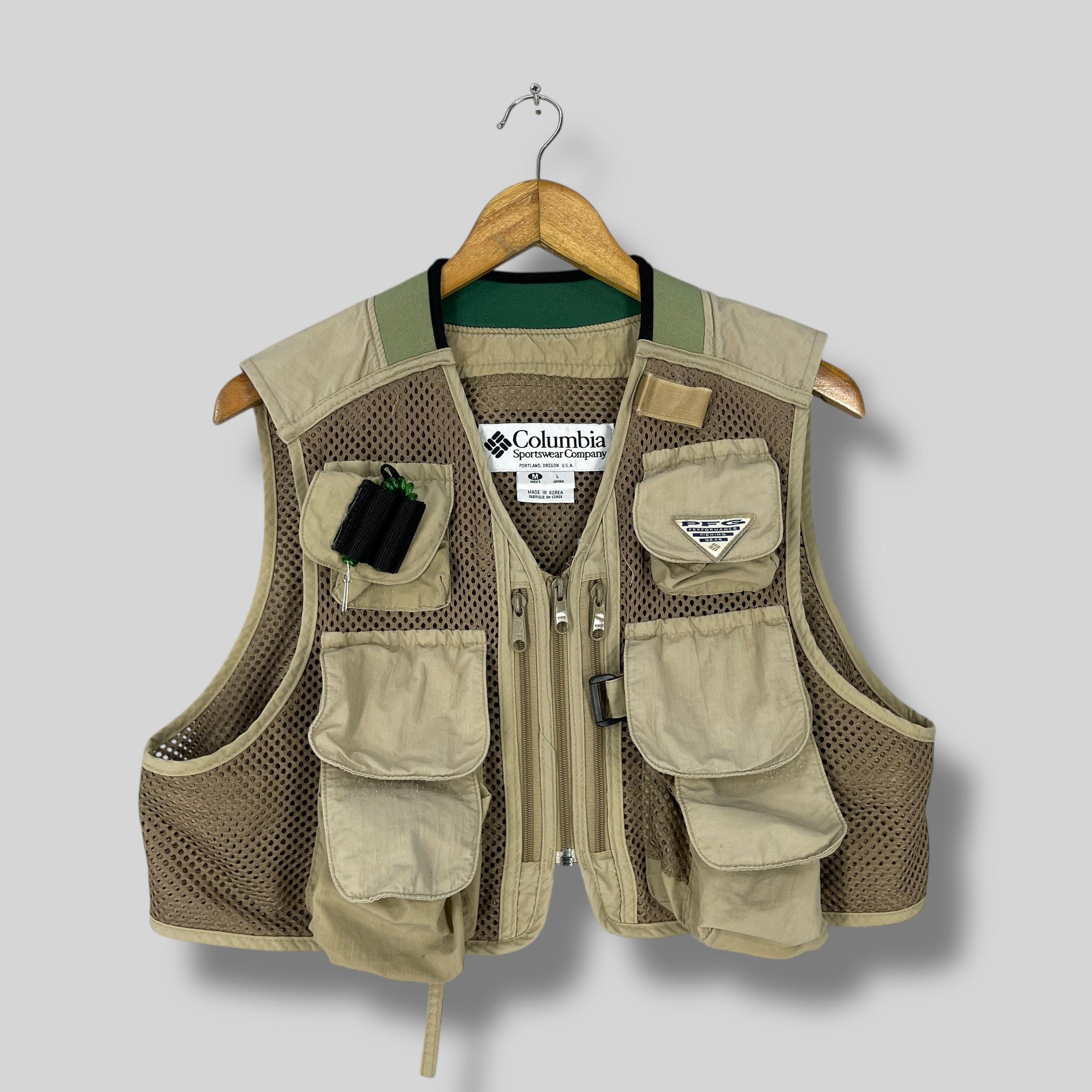 ウェア 90s Columbia PFG FISHING JACKET COLUMBIA PFG Fishing Vest Jacket Men's Medium Vintage 90's - Mesh