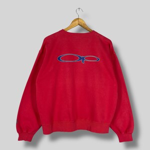 OCEAN PACIFIC Crewneck Sweatshirt Medium Vintage 90&#39;s Ocean Pacific Big Logo Spellout Printed Sportswear Op Red Sweater Pullover Size M