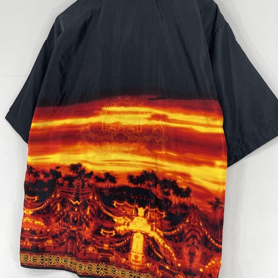 NO BOUNDARIES Hawaii Tribal Shirt Large Vintage Y2K Hawaiian