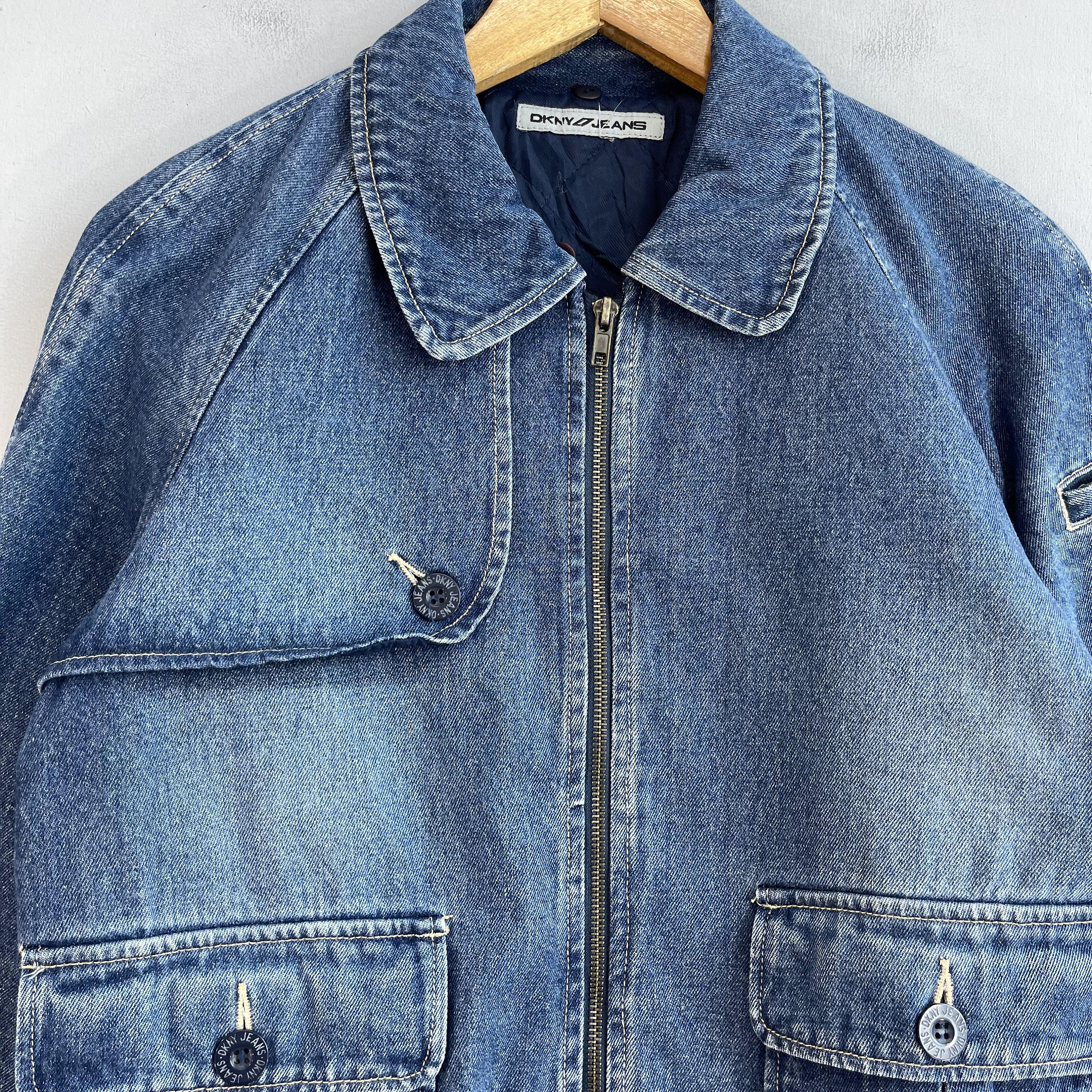 Vintage 90s DKNY Jeans Denim Blue Jeans Jacket NYC HIP HOP