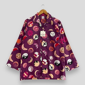 MOSCHINO Italy Pop Art Shirt Medium Moschino Jeans Abstract Pop Art Sculpture Artwork Multicolor Buttondown Oxford Shirt Women Size M