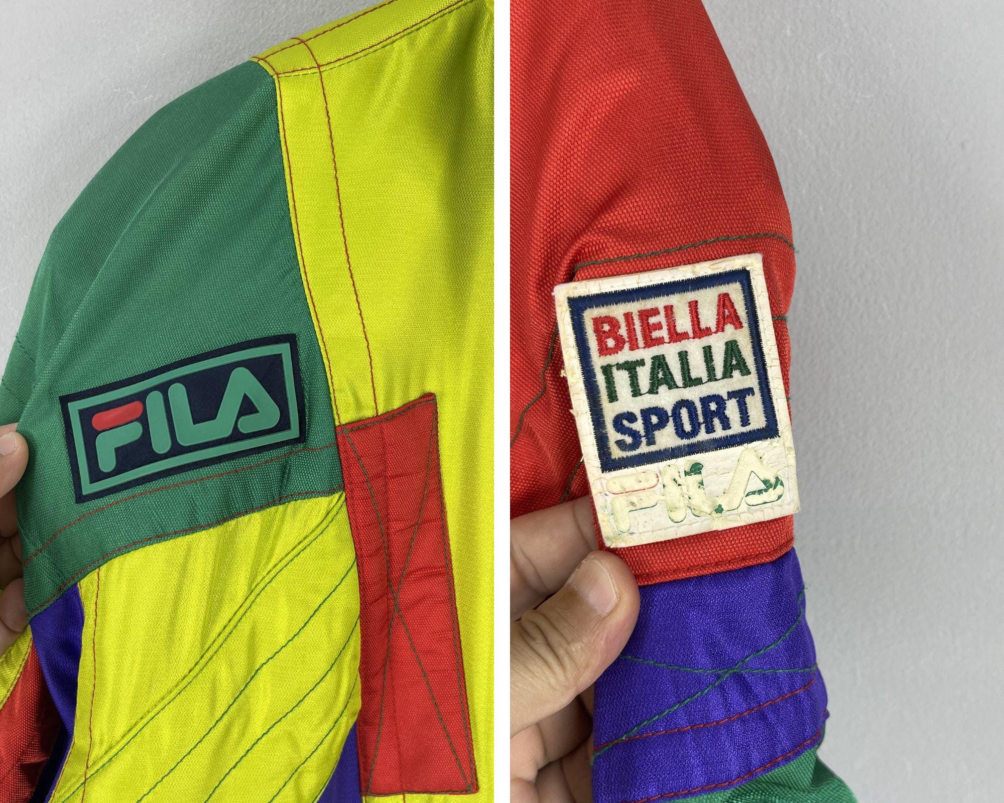 Vintage 1990s FILA Ski Jacket Large Fila Italia Sport Multicolor