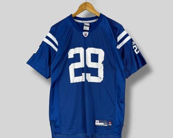 Vintage Y2K INDIANAPOLIS COLTS Jersey Medium Joseph Addai #29 Indianapolis Colts Reebok Nfl Football Sportswear Blue Jersey Youth Size M