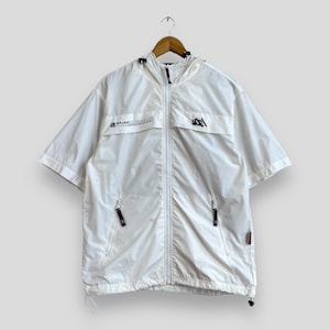 MAJAH FLAVAH Hip Hop Windbreaker Jacket Medium Vintage Y2K Majah Flavah Undaground Hip Hop Gear Rapper White Zipper Jacket Hoodie Size M