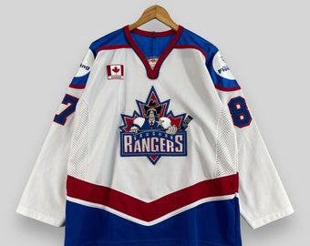 Vintage 90's Vaughan RANGERS Hockey Jersey Medium Canadian Ice Hockey Nhl Team Sportswear Ccm Rangers Hockey Embroidery Jersey Size M