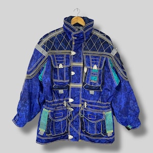 Vintage 1990s PHENIX Ski Jacket Medium Phenix Ski Wear Snowboarding Multicolor Utility Sportswear Jacket Phenix Heavy Bomber Jacket Size M