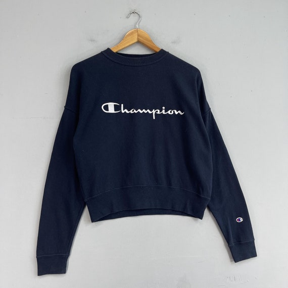 CHAMPION Crop Top Sweater Medium Vintage 1990s Ch… - image 4