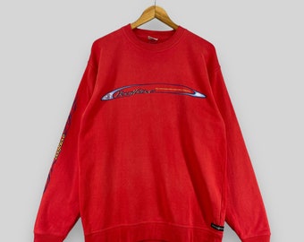 Vintage BODY GLOVE Crewneck Sweatshirt Medium 1990s Body Glove California Beach Hawaii Surfing Pipeline Aloha Red Pullover Sweater Size M