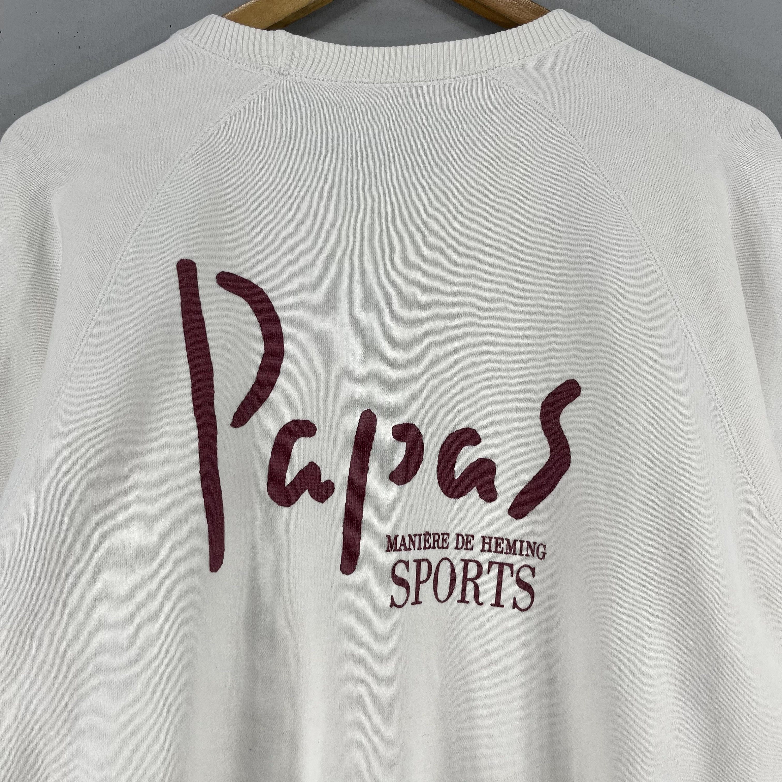 PAPAS マニエール ド ヘミング クルーネック スウェットシャツ L 
