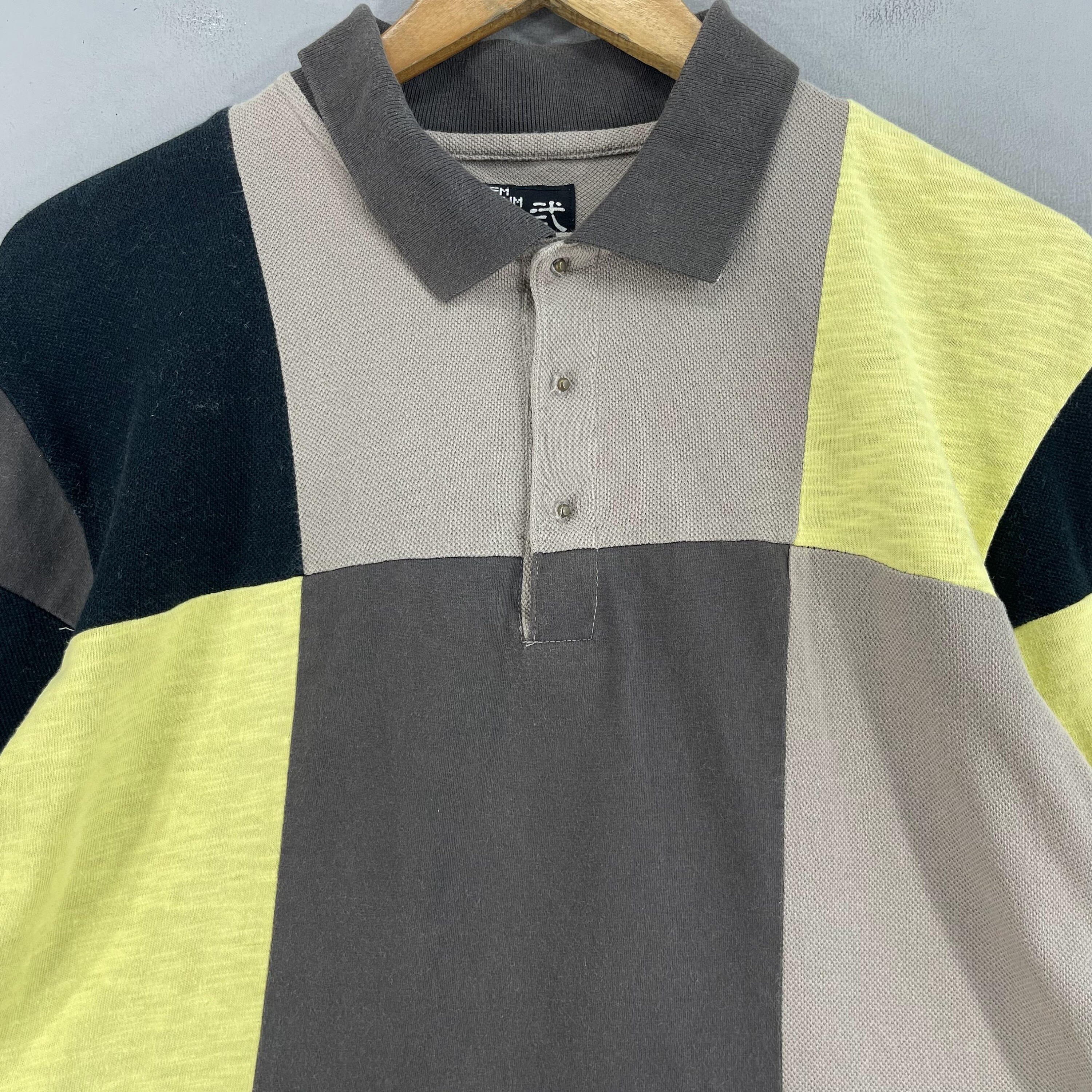 Vintage PPFM Patchwork Polo Shirt Small 90's Ppfm Japan Checkered
