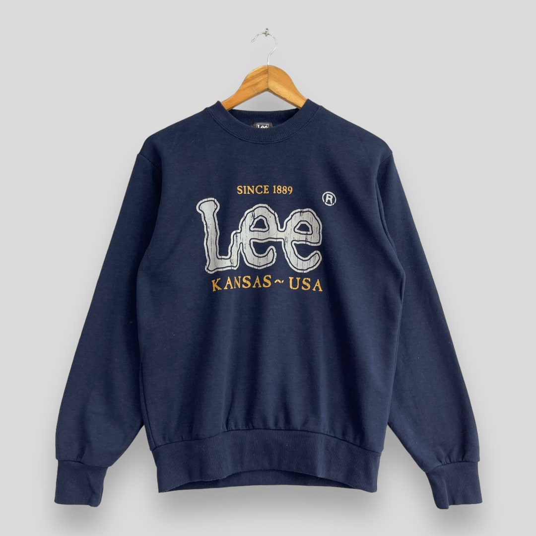 90's vintage Lee”USA製”XL“襤褸 sweat Vintage 1990s LEE Crewneck Sweatshirt Medium Lee Spell Out
