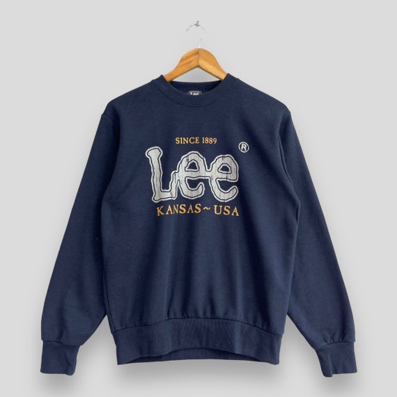 90s Lee COTTON BLEND made in usa トレーナー Vintage 1990s LEE Crewneck Sweatshirt Medium Lee Spell Out