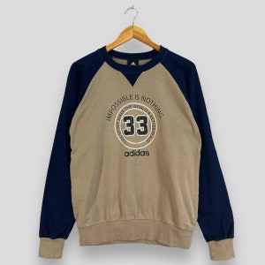 ADIDAS Three Stripes Crewneck Sweatshirt Medium Vintage 90&#39;s Adidas Equipment Sportswear Adidas Sports Raglan Brown Pullover Sweater Size M