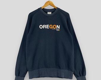 NIKE Oregon Crewneck Sweatshirt Large Vintage Y2K Nike Swoosh Spellout Sportswear Nike Air Sport Activewear Blue Pullover Sweater Size L