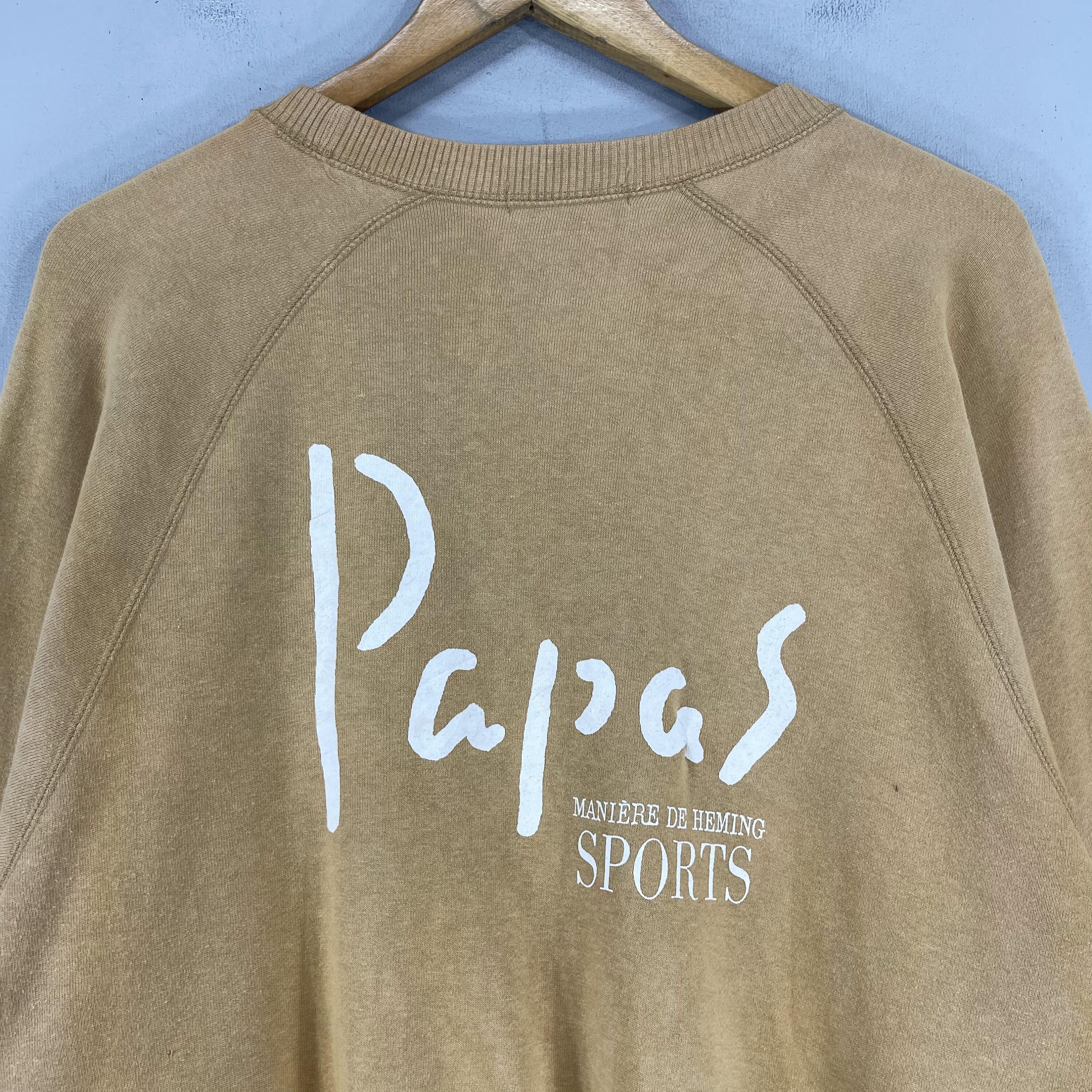 Vintage PAPAS Maniere De Heming Crewneck Sweatshirt Large 90