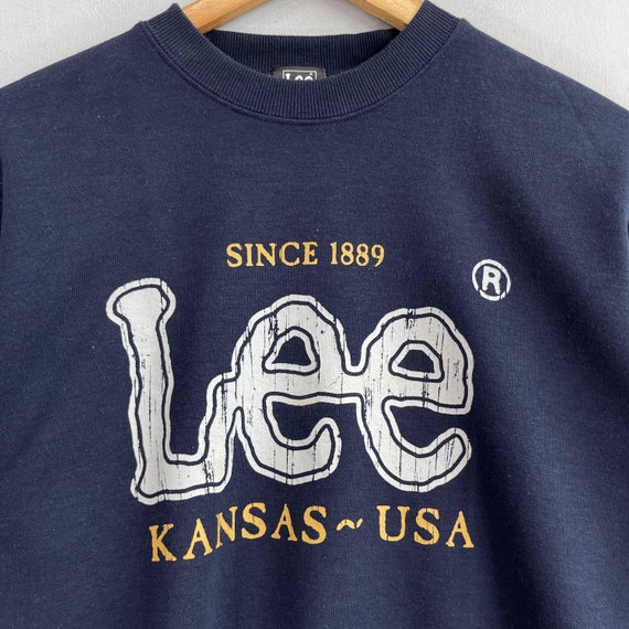 Vintage 1990s LEE Crewneck Sweatshirt Medium Lee Spell Out Big
