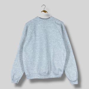 Vintage 1990s Plain Gray Crewneck Sweatshirt Large Hanes Made In Usa Sportswear Sweater Plain Blank Gray Casual Sweatshirt Pullover Size L