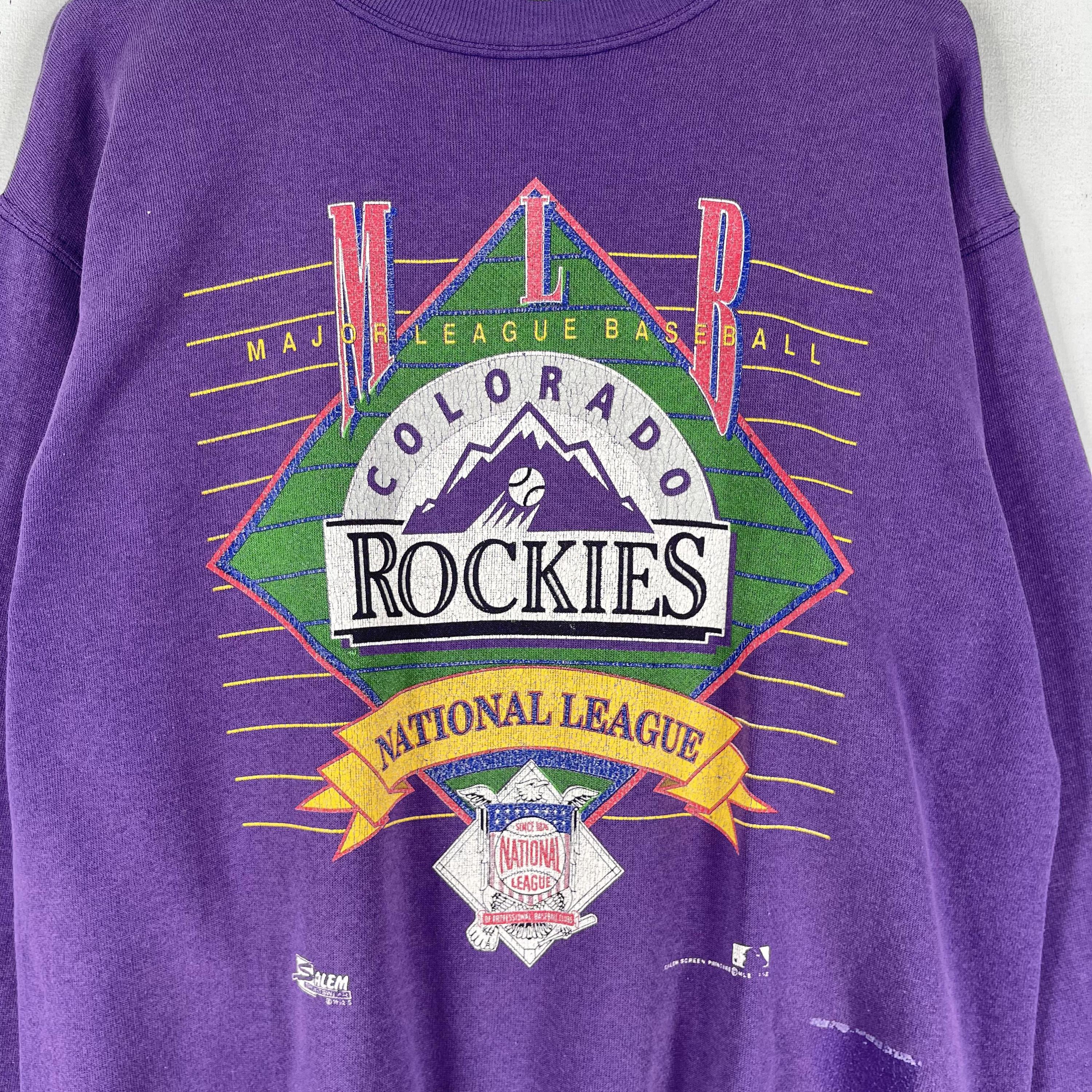 Colorado ROCKIES Sweatshirt Crewneck Large Vintage 1990s Saleem