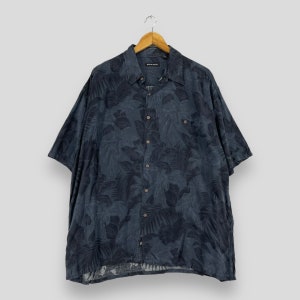 Vintage Y2K PIERRE CARDIN Hawaii Rayon Shirt Xlarge Hawaiian Coconut Tree Island Beach Surfing Sunwear Aloha Wear Shirt Buttondown Size XL