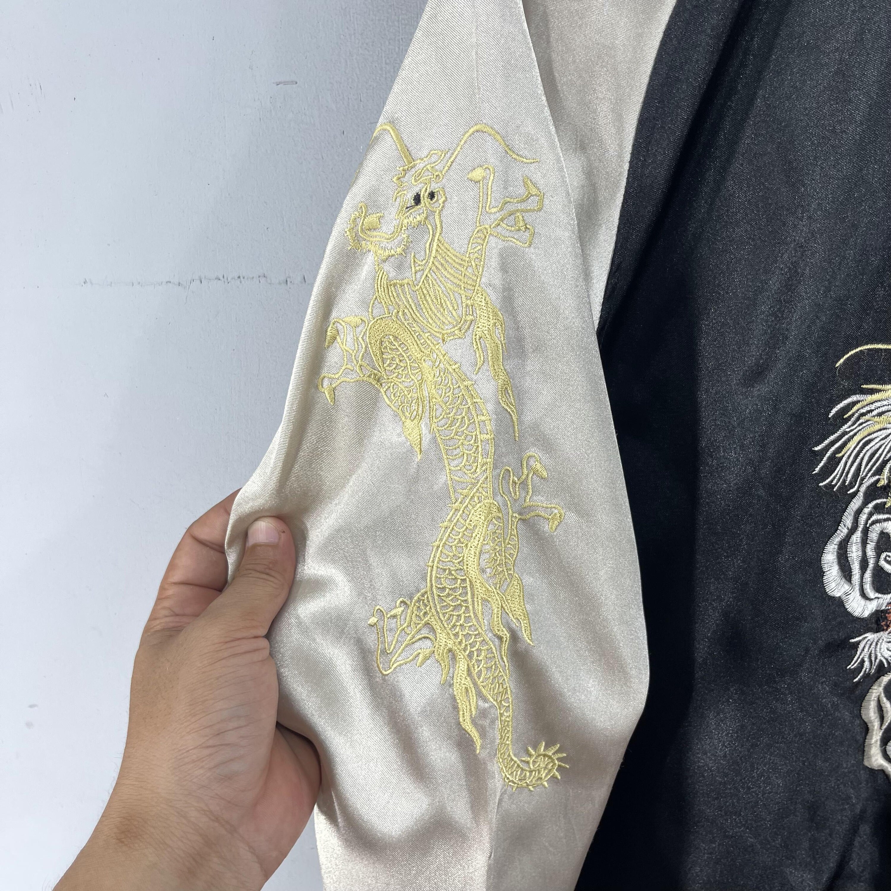 90s NICXSIXX スカジャン 龍 souvenir jacket Double Dragon & Phoenix Sukajan Souvenir Jacket – Koisea
