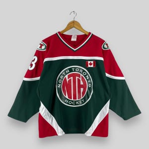 NORTH TORONTO Hockey Jersey Small Vintage Canadian Youth Hockey Team Sportswear North Toronto Hockey Embroidery Loumankis Jersey #3 Size S