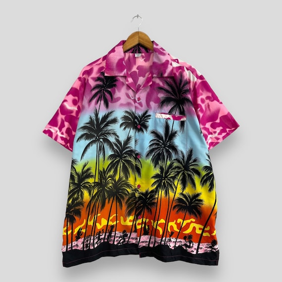 Vintage Y2K KING KAMEHA Hawaii Polyester Shirt Xl… - image 1