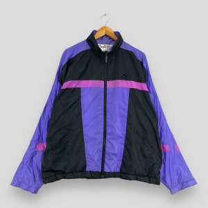 Vintage 1990s PUMA Multicolor Windbreaker Jacket Xlarge Puma Activewear Sportswear Light Jacket Puma Sport Classic Zipper Jacket Size XL