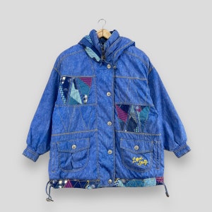 LAFONT Parka Ski Hoodie Jacket Large Vintage 1990s Lafont Snowboarding Skiing Cold Weather Jacket Lafont Heavy Jacket Blue Unisex Size L