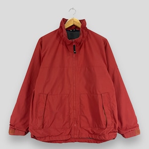 Vintage 1990s HELLY HANSEN Windbreaker Jacket Medium Helly Hansen Outdoor Sailing Gear Sportswear Burgundy Insulated Zipper Jacket Size M